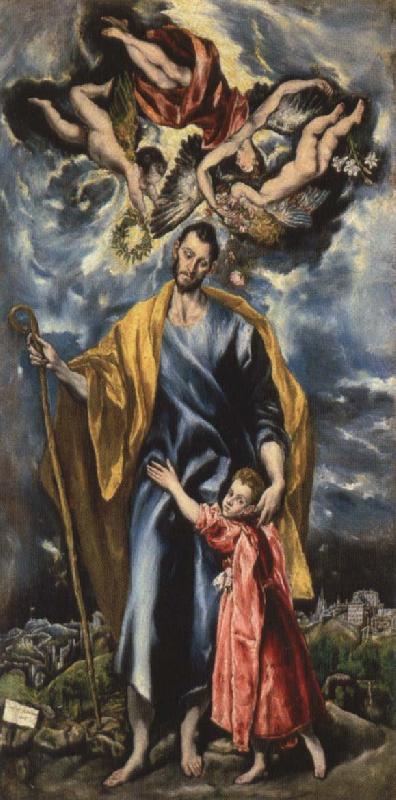 El Greco St Joseph and the Infant Christ Sweden oil painting art